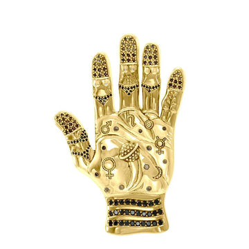 Energies of the Universe ~ Dali-inspired Fine Solid Gold Jewelry Pendant With Gemstone GPD2656 - Jewelry